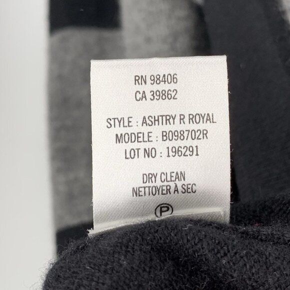 VINCE Black Gray Striped 100% Cashmere Cardigan - Picture 6 of 6